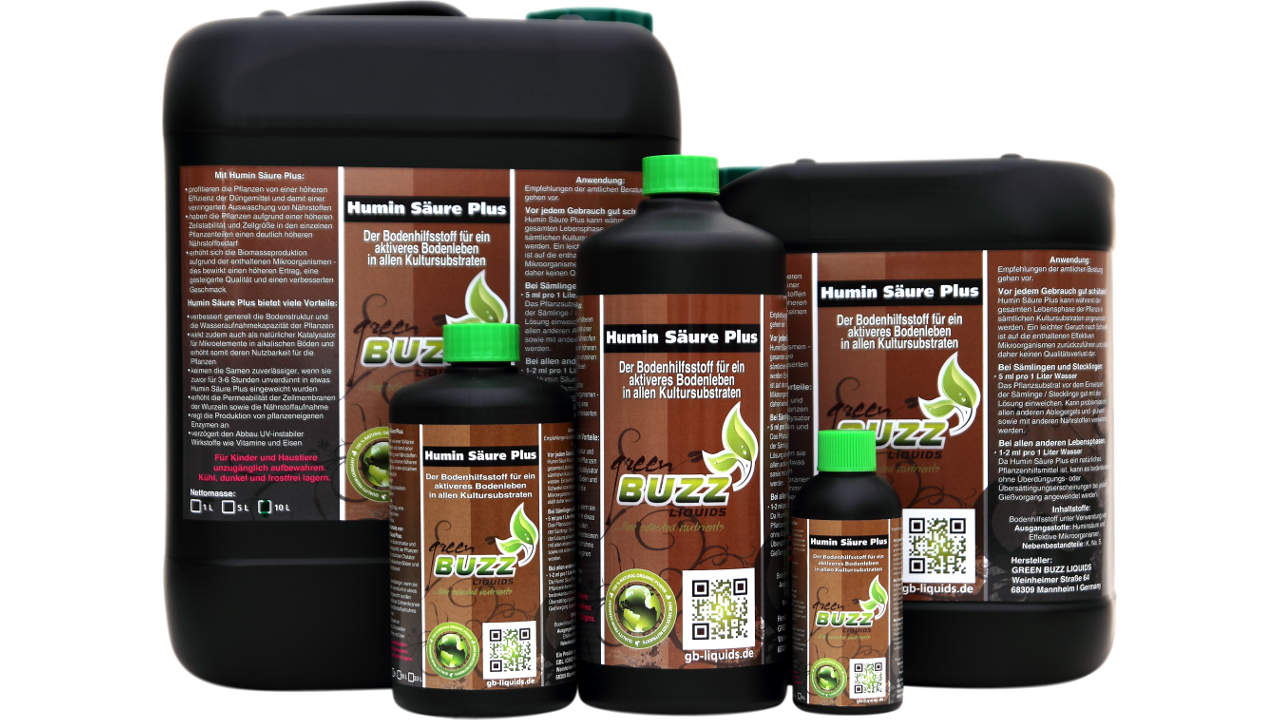 GreenBuzz Humin Säure Plus 1000ml verbessert Boden