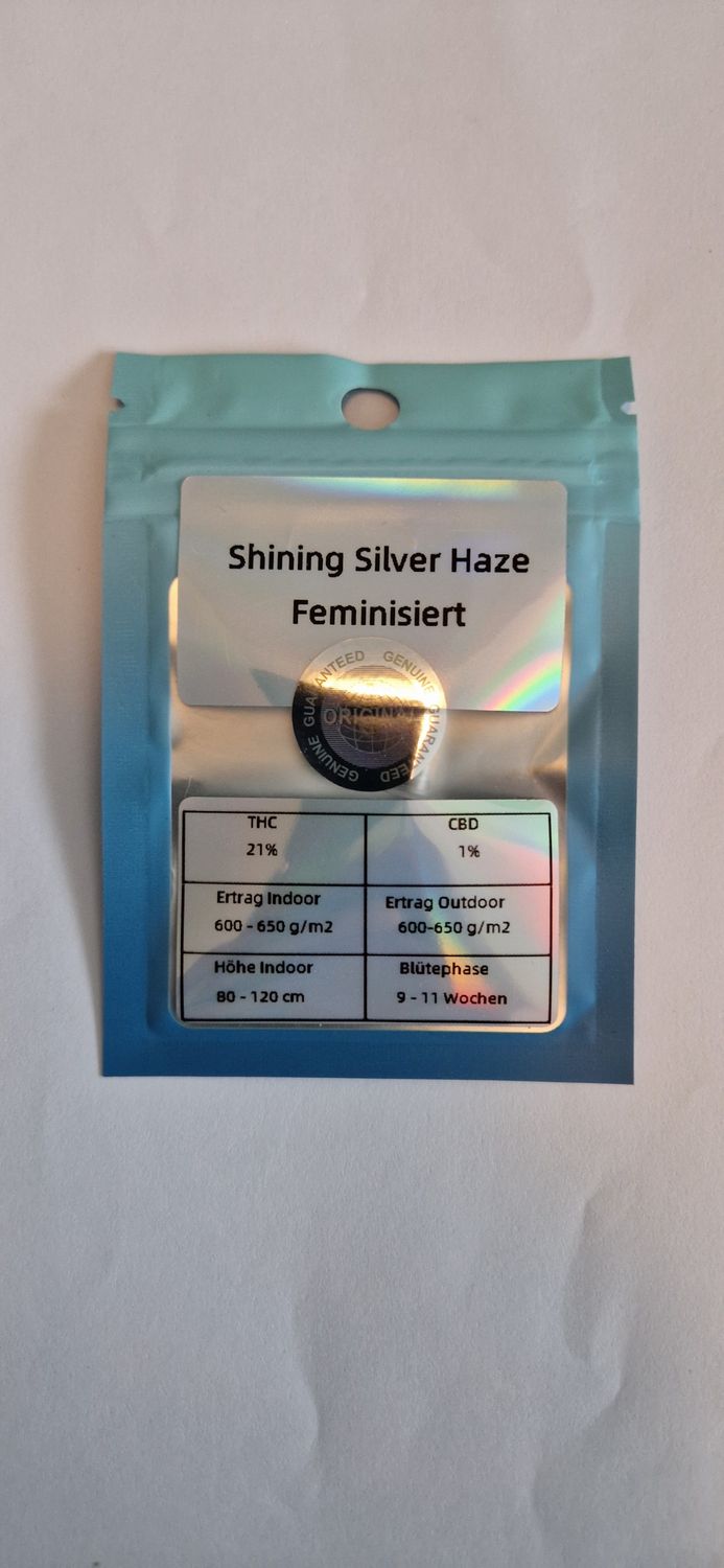 Souvenir Seeds Shining Silver Haze Feminisiert zum Sammeln und Tauschen