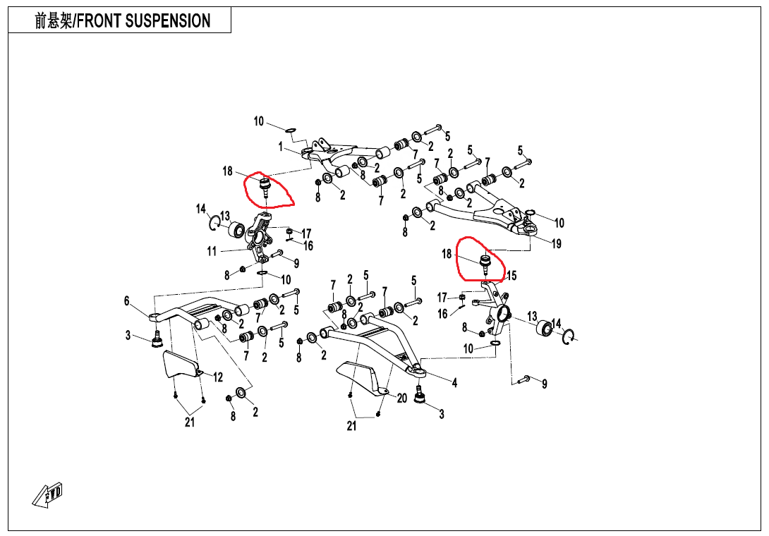 ROTULA SUSPENSION SUPERIOR