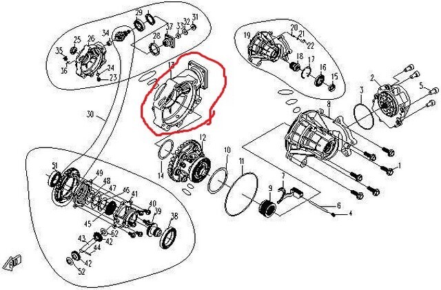 CONJUNTO PIÑON CONICO DIFRENCIAL DELANTERO