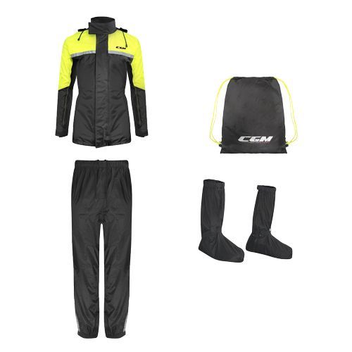 Set de Lluvia E31 FULL Negro/Amarillo Fluor
