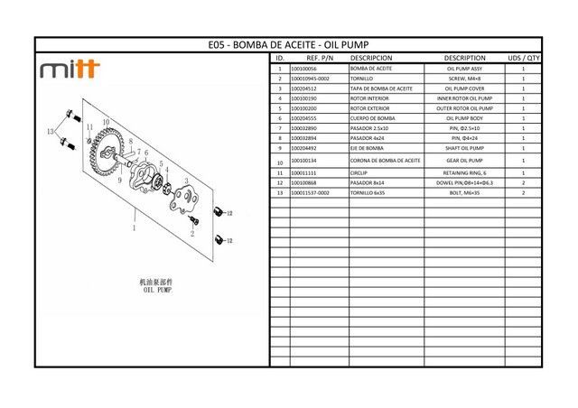 BOMBA DE ACEITE COMPLETA