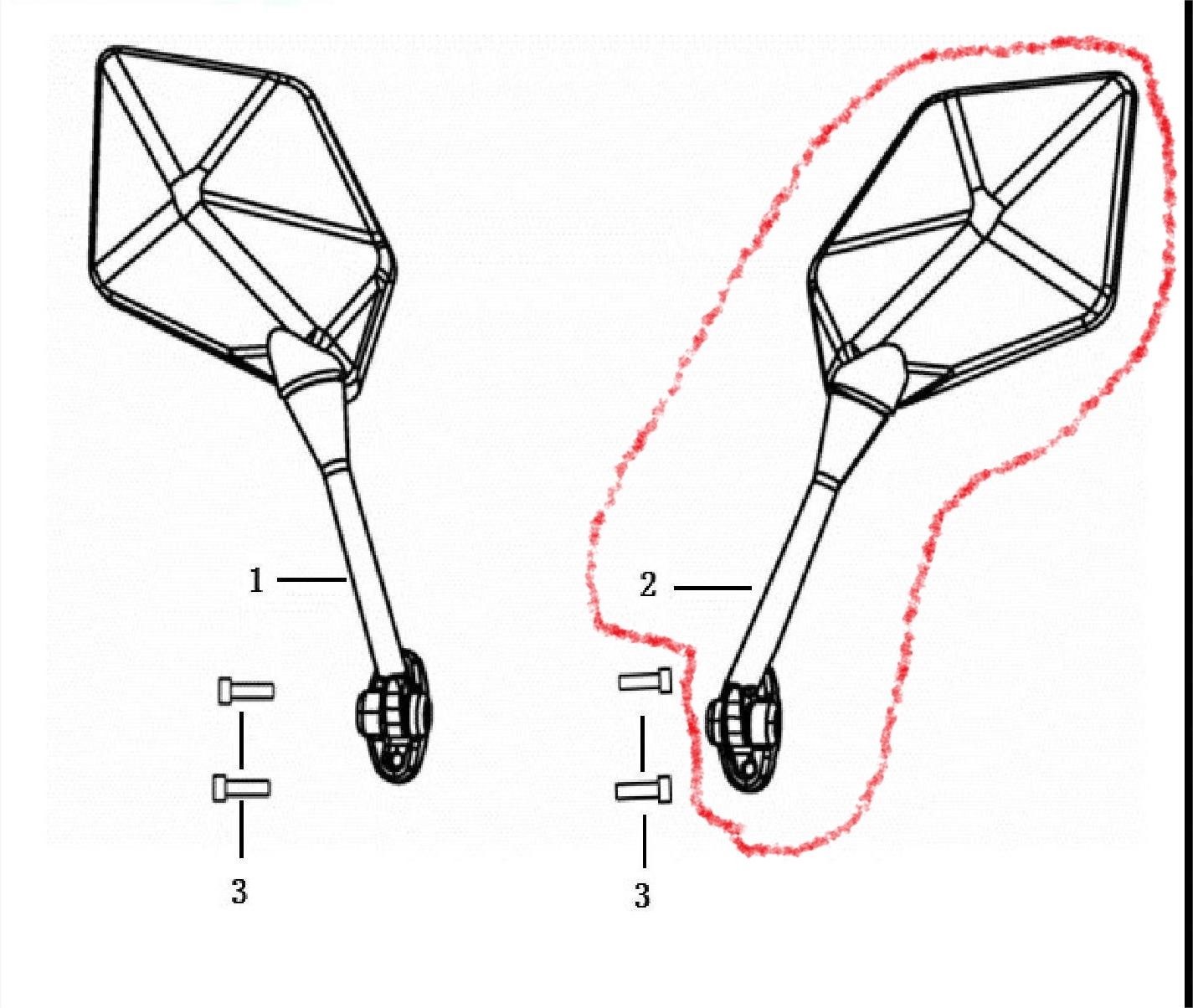 ESPEJO IZQUIERDO MITT GP