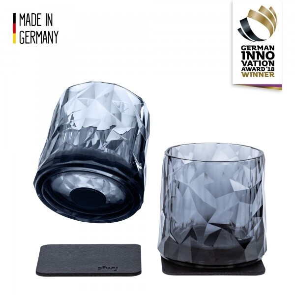 MAGNETIC PLASTIC GLASSES TUMBLER SET OF 2