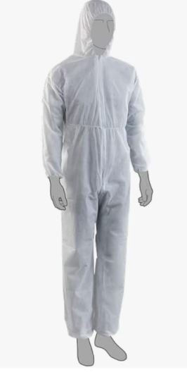 Disposable Coverall with Hood, Elastic Wrists, Ankles, Zipper