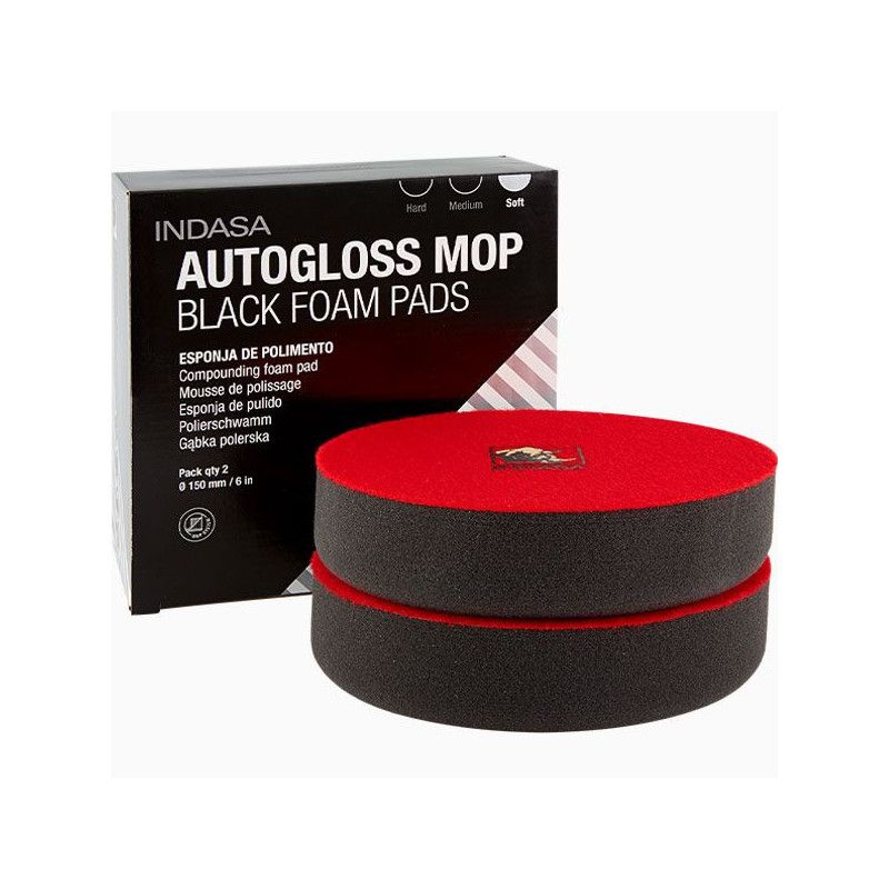 INDASA BLACK MOP- FOAM PADS 150MM (2PCS)