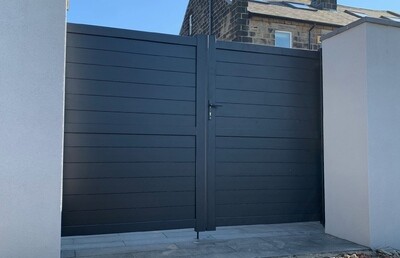 Aluminium Leven double gate