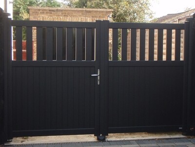 aluminium double gate flat top