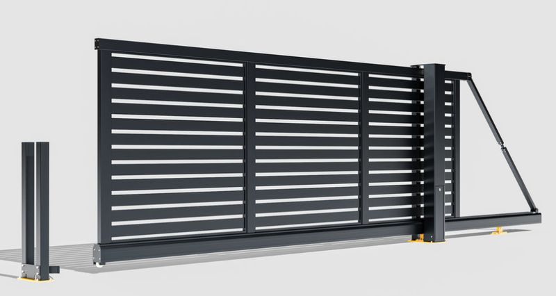 Aluminium Cantilever Gates black