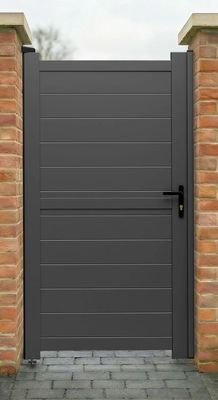 Aluminium Pedestrian garden gate horizontal boards