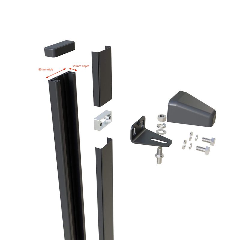 Wall hinge post 80 x 25