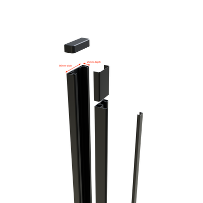 Aluminium Receiver Latch Post 25mm x 80mm