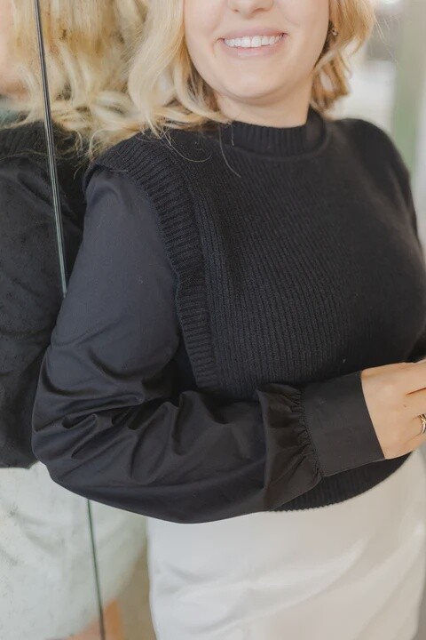 Mela Mixed Knit Sweater