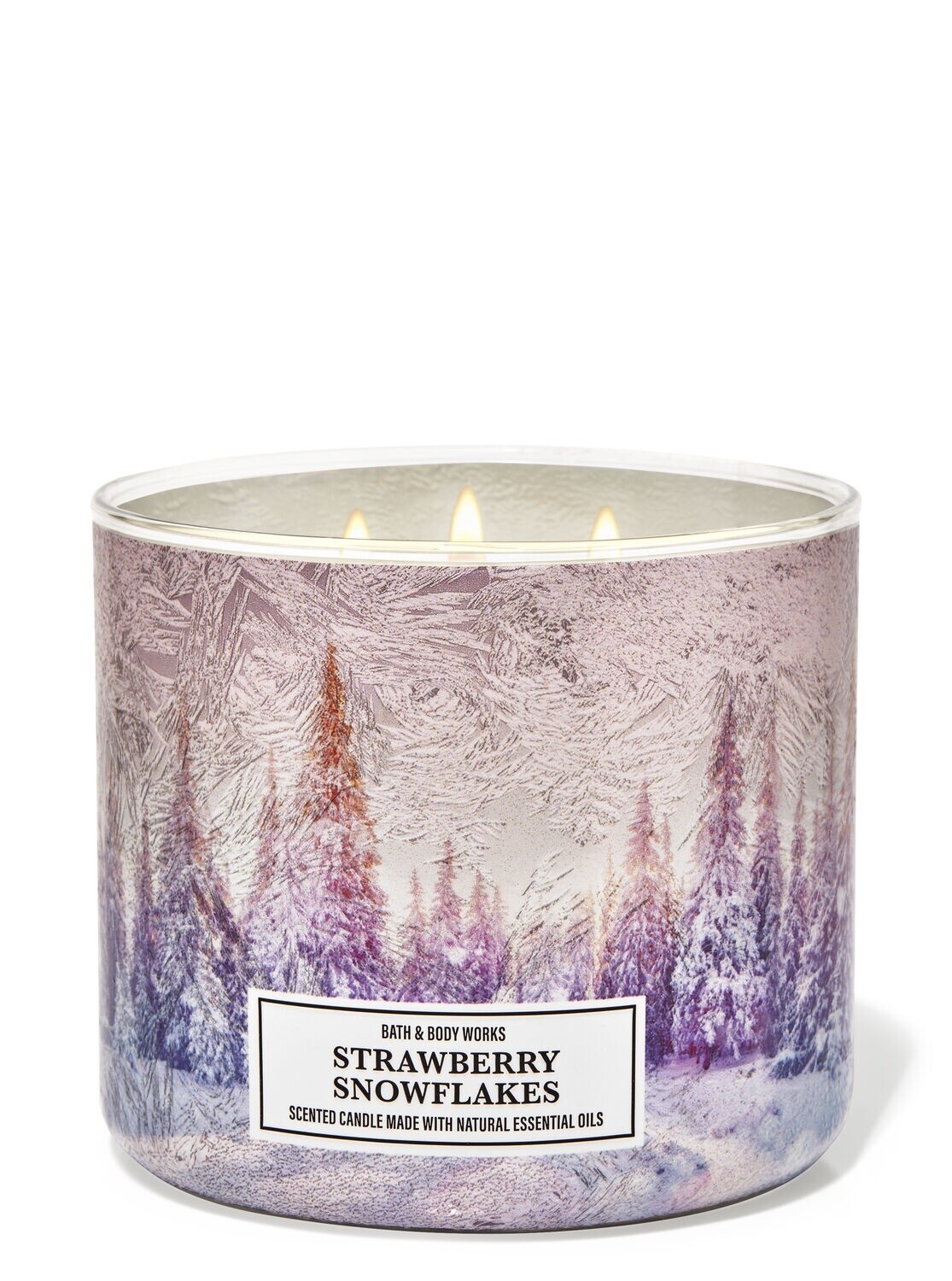 Strawberry Snowflakes Candle