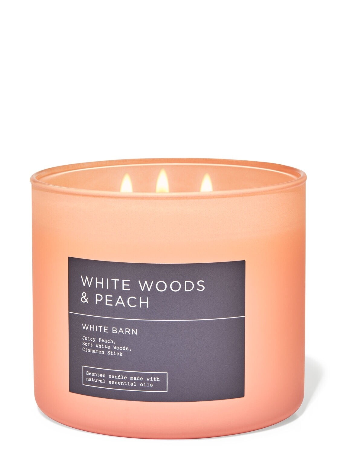 White Woods &amp; Peach Candle
