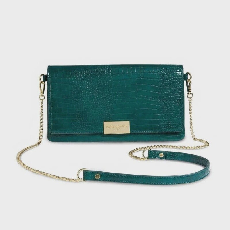 Celine Croc Fold Over Crossbody