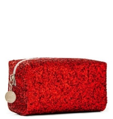 Red Glitter Cosmetic Bag