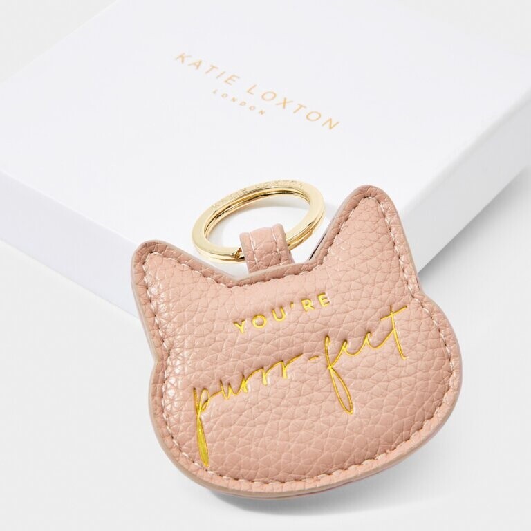 Beautifully Boxed Keyring &#39;You&#39;re Purrr-fect&#39; in Pink