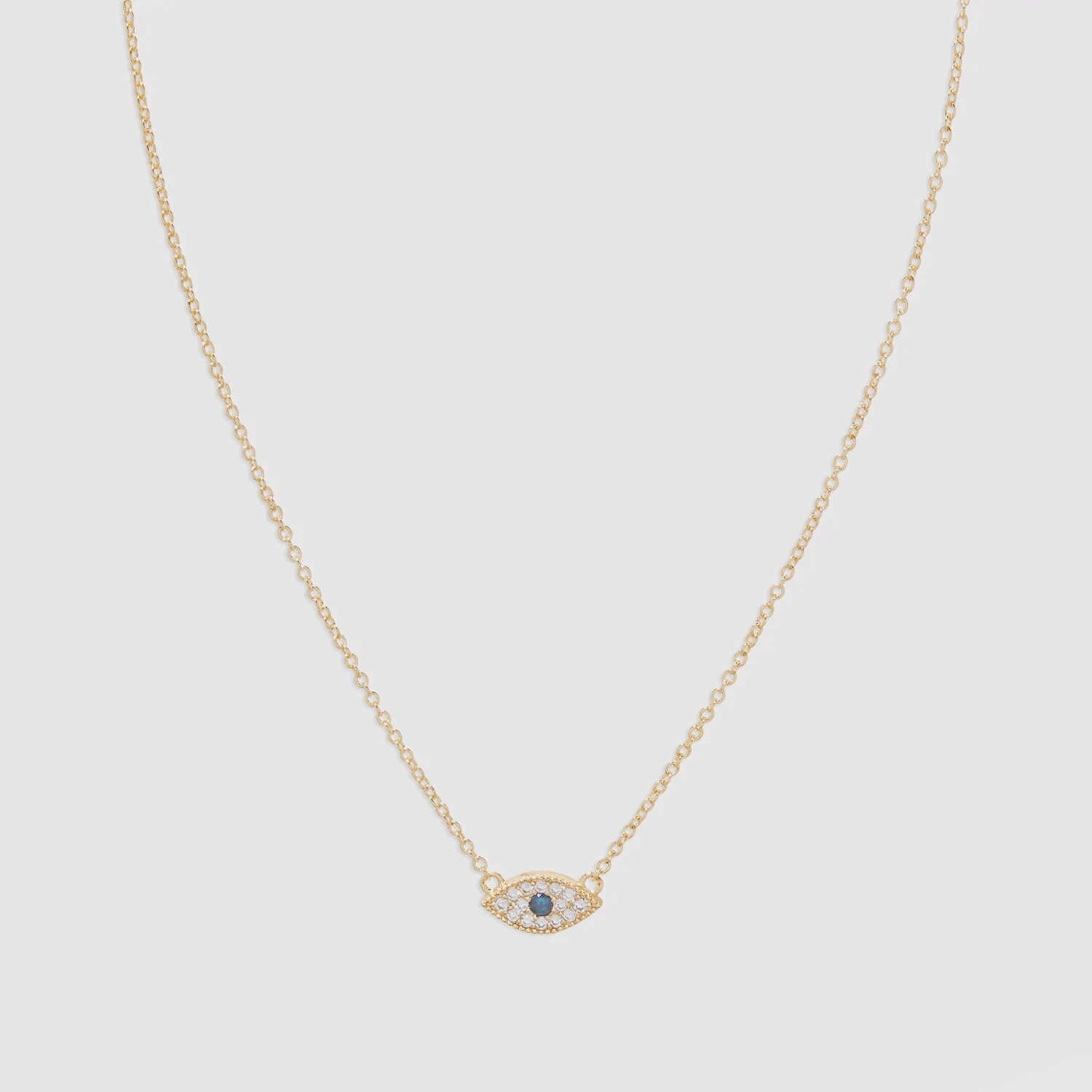 Evil Eye Charm Necklace - Gold