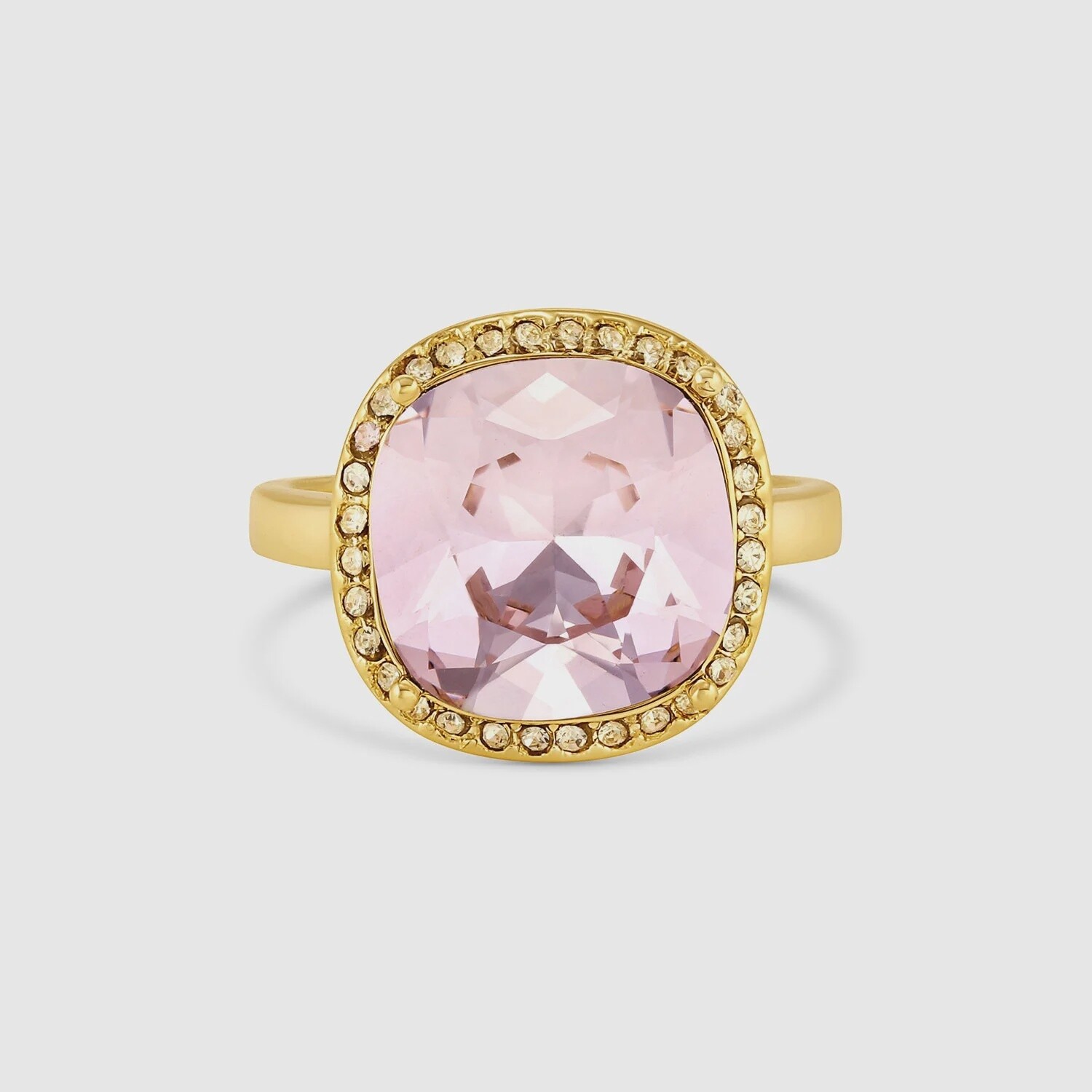 Lexi Cushion Cocktail Ring (Blush) - Gold / 6