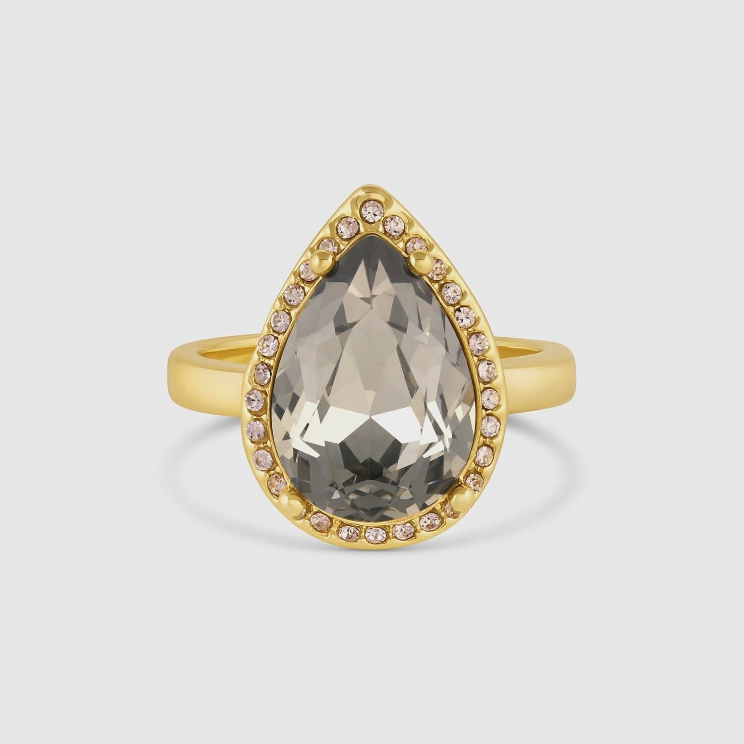 Lexi Pear Cocktail Ring - Gold / 6