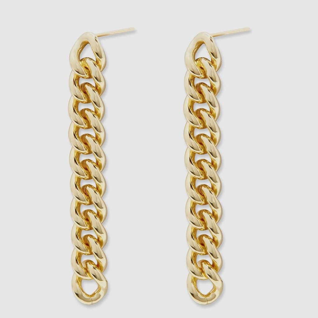 Lou Link Drop - Gold Earrings