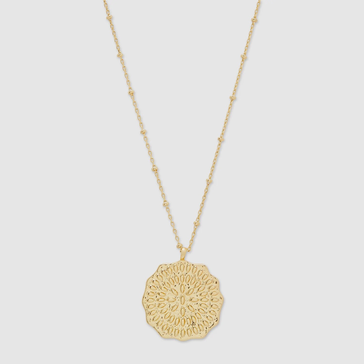 Mosaic coin necklace - gold