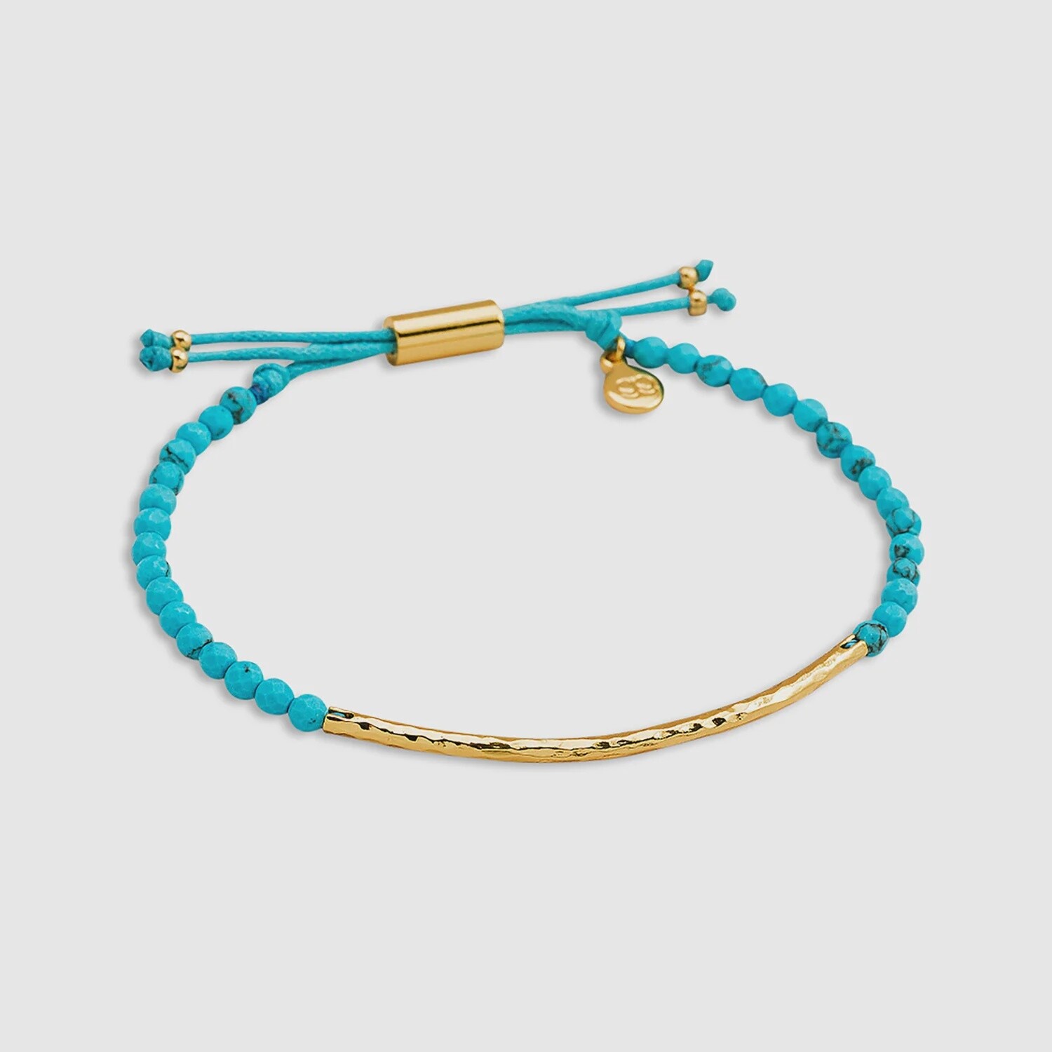 Power Gemstone Bracelet For Healing - Gold / Turquoise