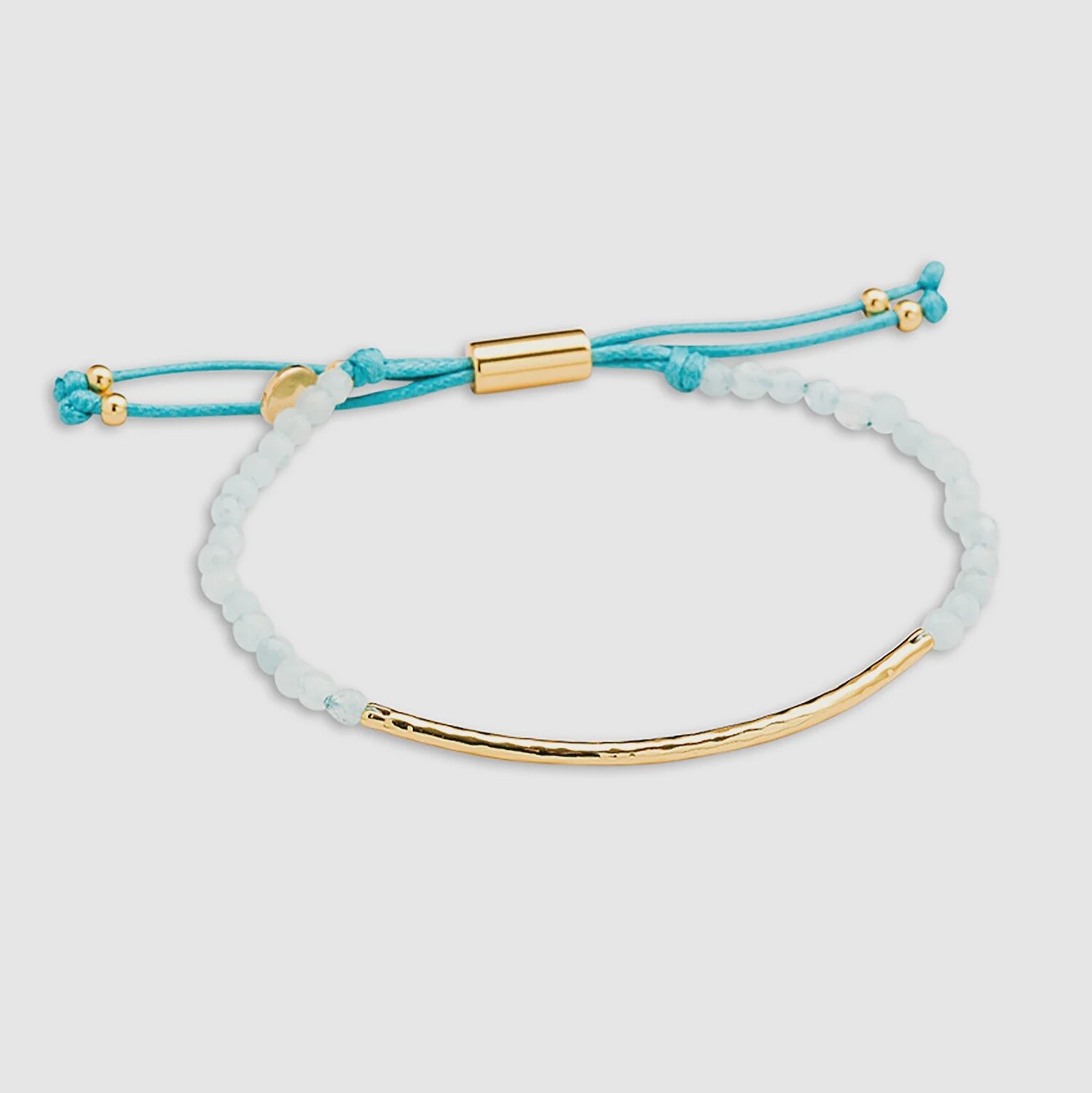 Power Gemstone Bracelet for Truth - Gold / Aquamarine