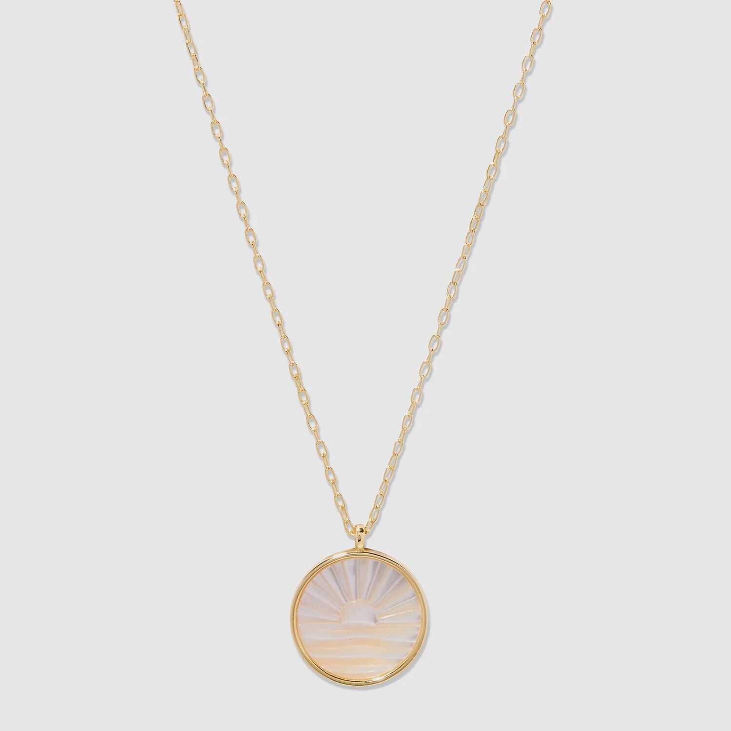 Sunset Etched Necklace - Gold