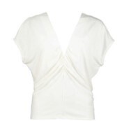 Ruched Deep-V Tshirt