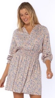 Remmy Khaki Floral Dress