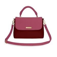 Talia Two Tone Messenger, Color: Plum