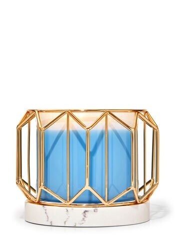 Candle Holders 3 Wick, Size: Large 3-Wick, Style: Golden Decagon