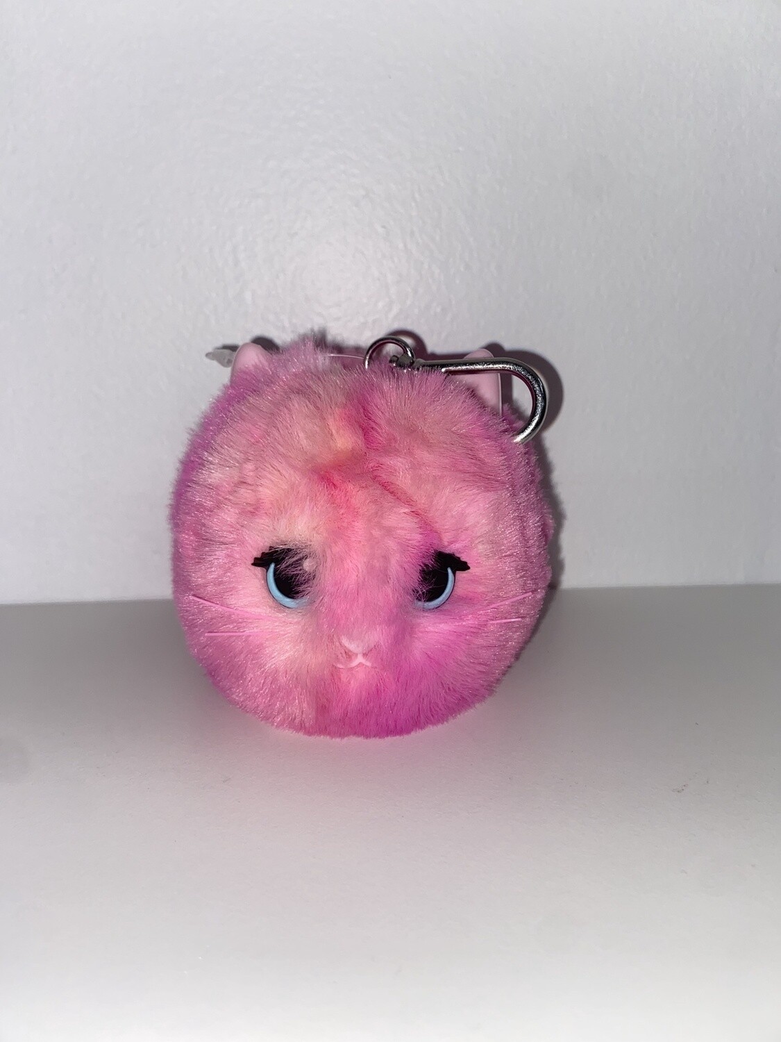 Fancy Sanitizer Holder Pink kitty pom