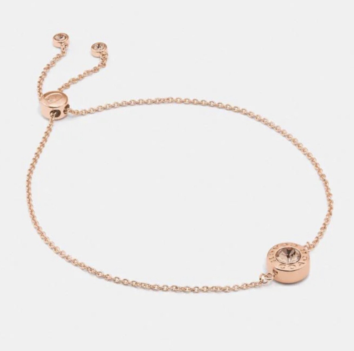 Open Circle Slider Bracelet - Rose Gold