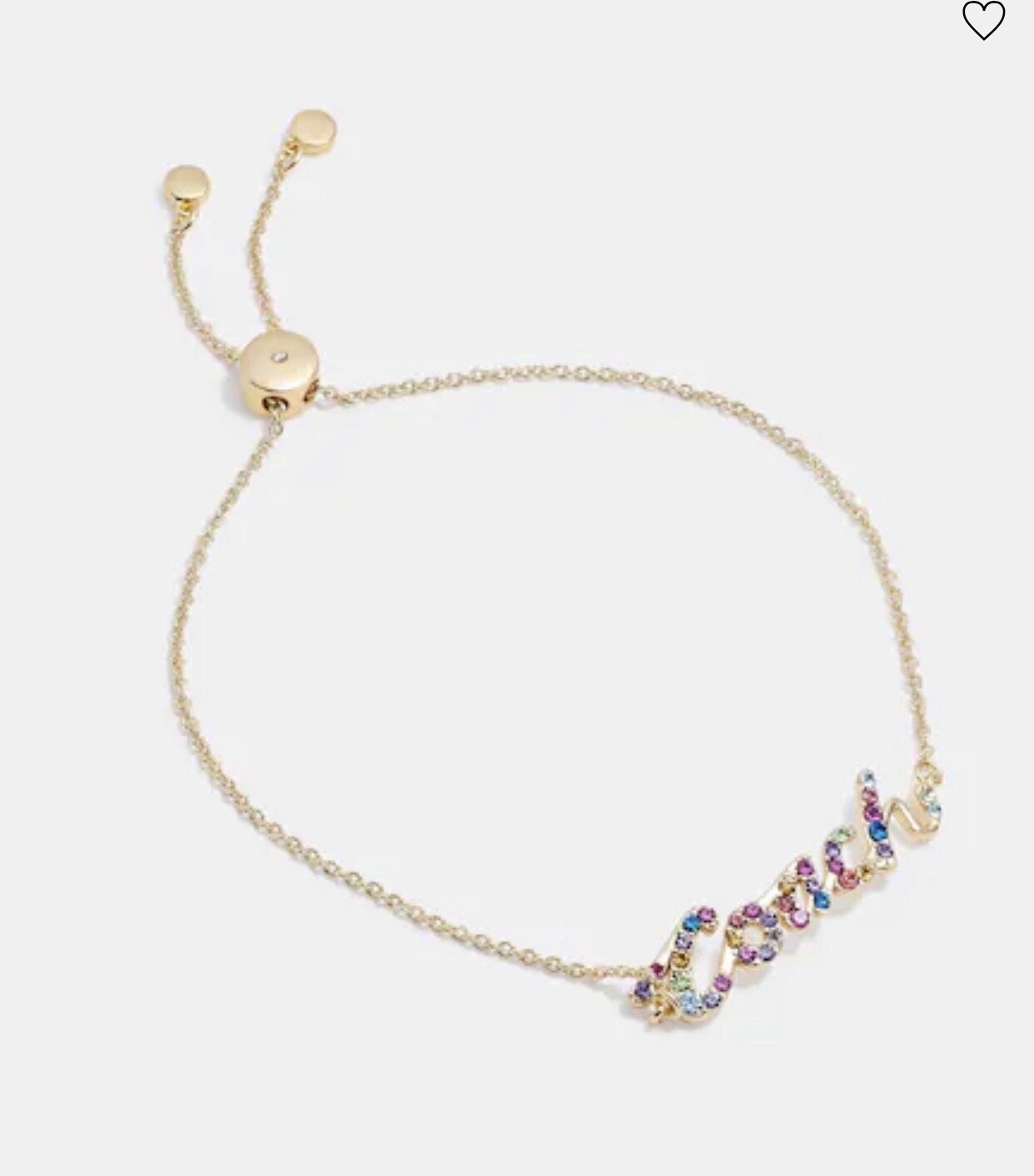 Signature Script Slider Bracelet - Gold