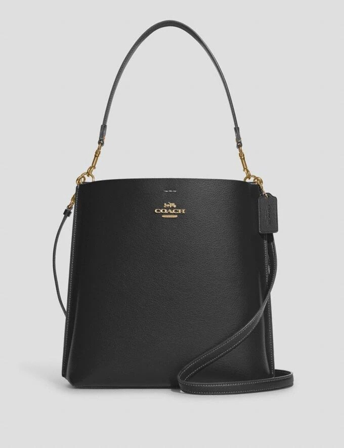 Mollie Bucket Bag, Color: Gold/ Black