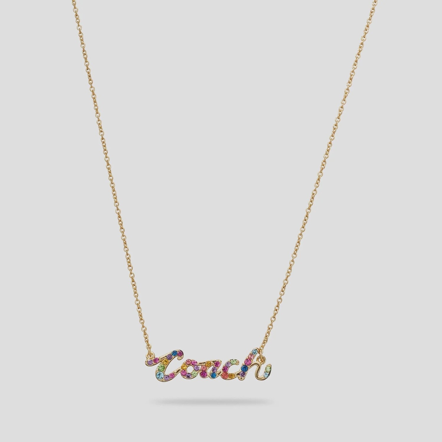 Signature Script Necklace Gold
