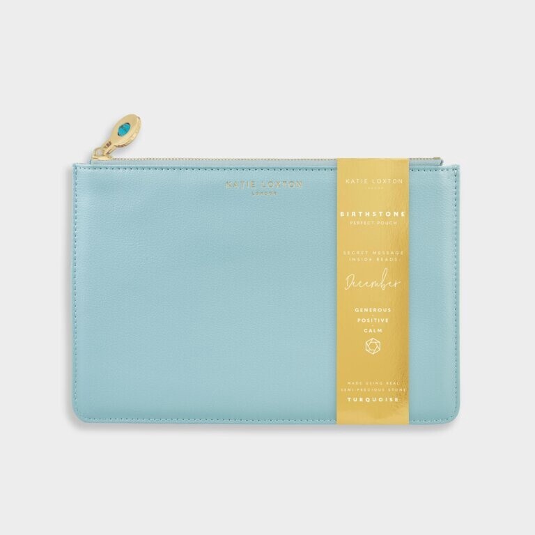 Birthstone Perfect Pouch, Color: Dec-Turquoise