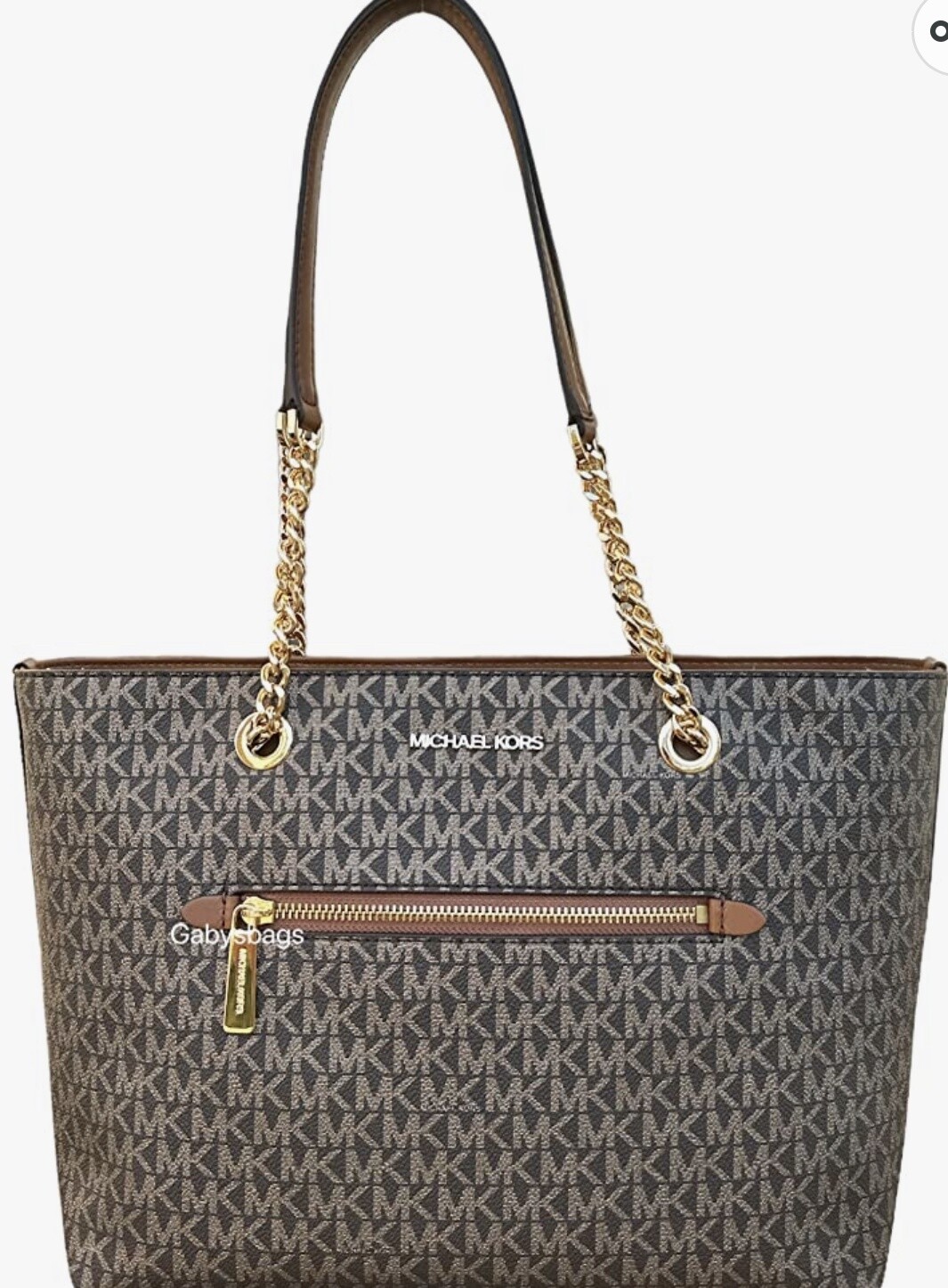 MEDIUM FRONT ZIP CHAIN TOTE