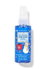 Anti-Bacterial Hand Spray Sanitizer frosted coconut snowball