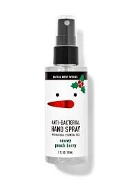 Anti-Bacterial Hand Spray Sanitizer snowy peach berry