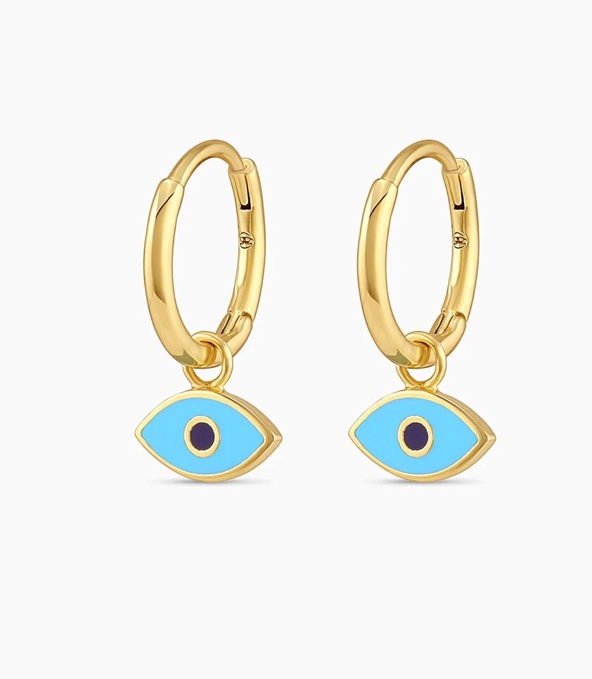 Evil Eye Prism Huggies - Gold / Evil Eye