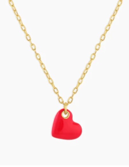 Heart Prism Necklace - Gold / Heart