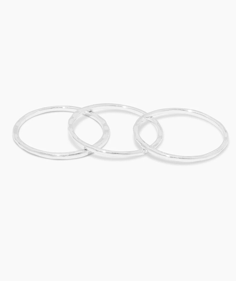 G Ring Set - Silver