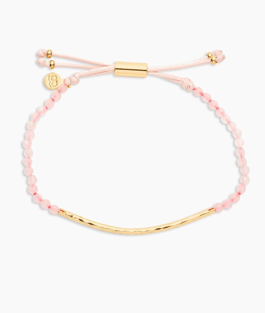 Power Gemstone Bracelet for Love - Gold / Rose Quartz