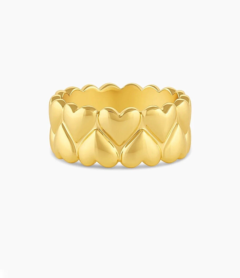 Lou Heart Statement Ring - Gold