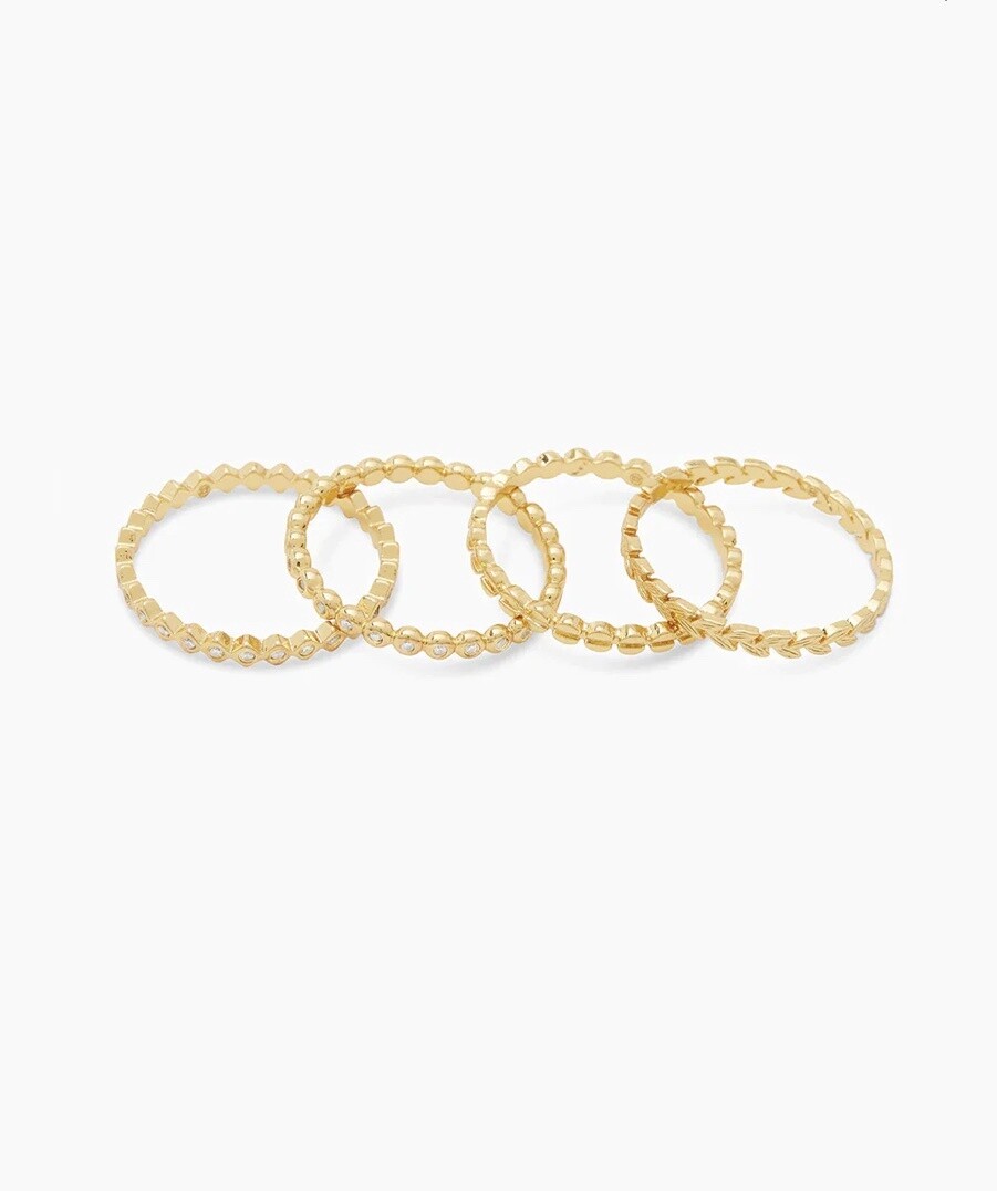 Mini Stackable Ring Set - Gold