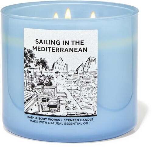 Sailing In The Mediterranean Candle, Size: Large 3-Wick